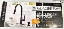 Home Glacier Bay Paulina Single-Handle Pull-Down Sprayer Kitchen Faucet Matte Black