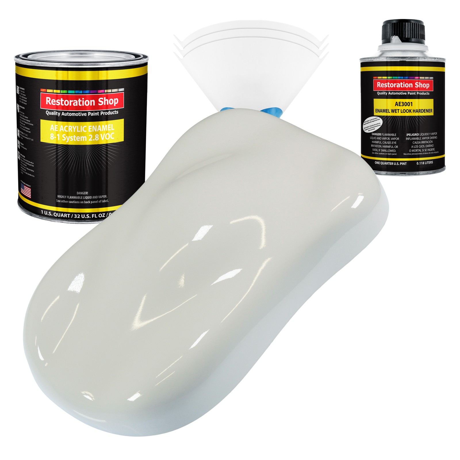Restoration Shop Linen White Acrylic Enamel Quart Kit, Auto Paint
