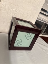 THE BOMBAY COMPANY MOHOGANY PHOTO STORAGE BOX AND DISPLAY 1996