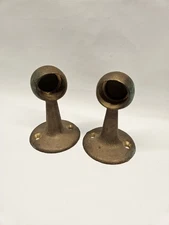 Vintage Brass Towel Bar Ball End Hardware, Old Bathroom Hardware