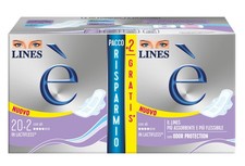 Lines È Giorno con Ali Assorbenti in Lactifless Pacco Scorta Confezione da 20