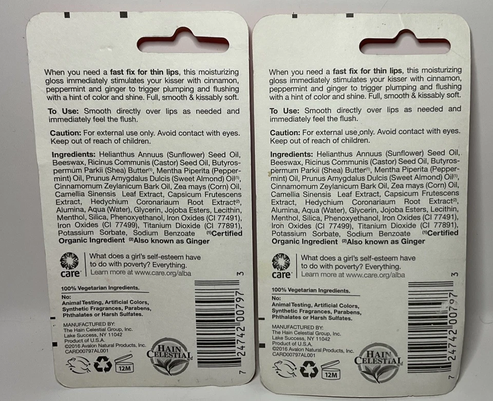 2 Alba Botanica Fast Fix para labios finos tintados rellenos brillo .25 OZ/7 g Foto 2 de 4
