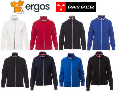 Payper NATIONAL LADY Damen Sweatshirt mit durchgehendem Reißverschluss Winter Arbeit Flagge