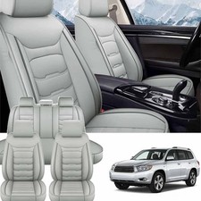 For Toyota Highlander 2008-23 Car Seat Cover 5-seats Leather Protector