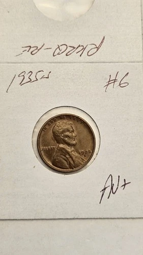 wheat penny 1935S LINCOLN CENT 1935-S HIGH GRADE AU DETAILS LOT #6
