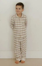 Rylee & Cru Kids Long Sleeve Holiday Pajamas Plaid Size 8-9