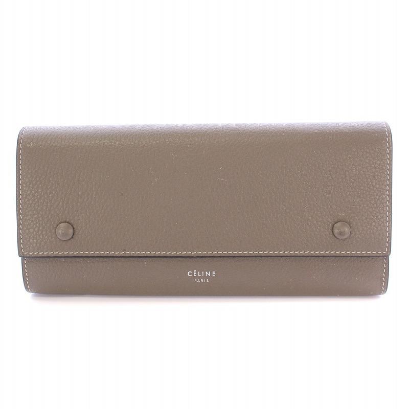 Celine Large Flap Multi-Function Leather Long Wal… - image 1