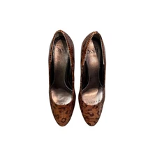 Sofft Women's Brown Snake Print Patent Leather Stiletto Heels Size 8.5M