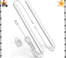 Plug-In under Cabinet Lighting, Dimmable Counter Lights for Kitchen, 2Pcs 12 Inc