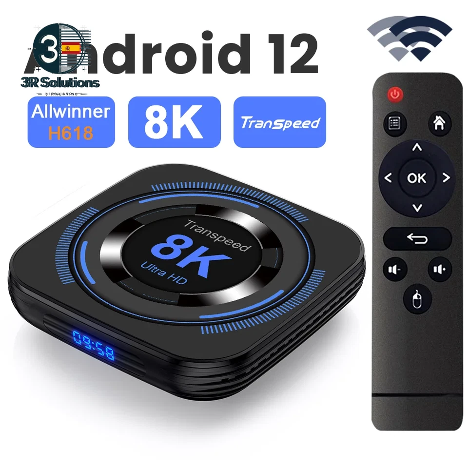 TV Box Android 12 H618 Allwinner 4K 64GB Dual Wifi BT HDMI - Imagen 4 de 4