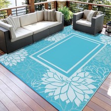 GAOMON Outdoor Plastic Straw Rug 8x10 Stain-Resistant Camping Rug for Patio, Wat