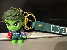 Green Rubber Marvel Hulk Keychain