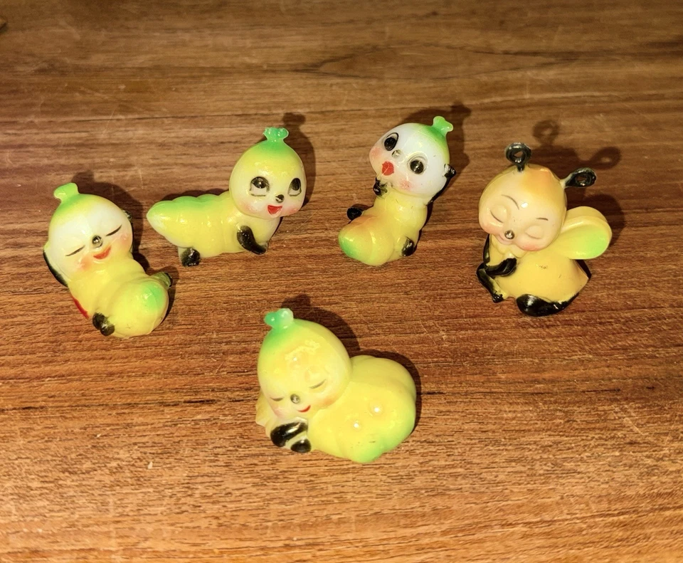 Estatuillas originales Josef pulgadas gusano oruga porcelana o cerámica de colección 5 velocidades Foto 4 de 4