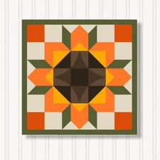 Barn Quilt Square, 8 Sizes, Outdoor & Indoor Wall Art, Home Decor, BQ051-05