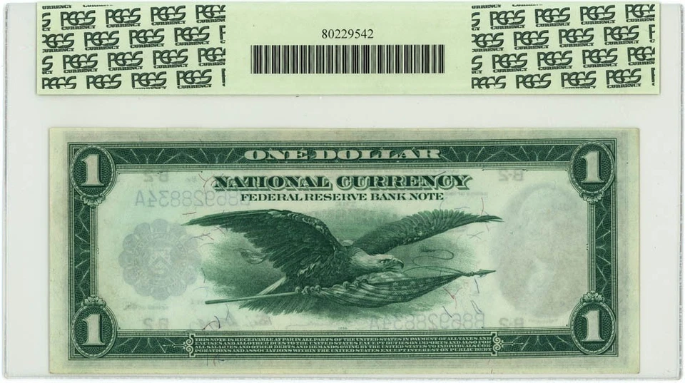 FR.713 $1 1918 FRBN New York Very CH New 64PPQ PCGS Currency 950750-69 - Image 2 of 3