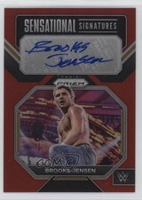 2023 Panini Prizm WWE Sensational Signatures Red 42/99 Brooks Jensen Auto 16n7