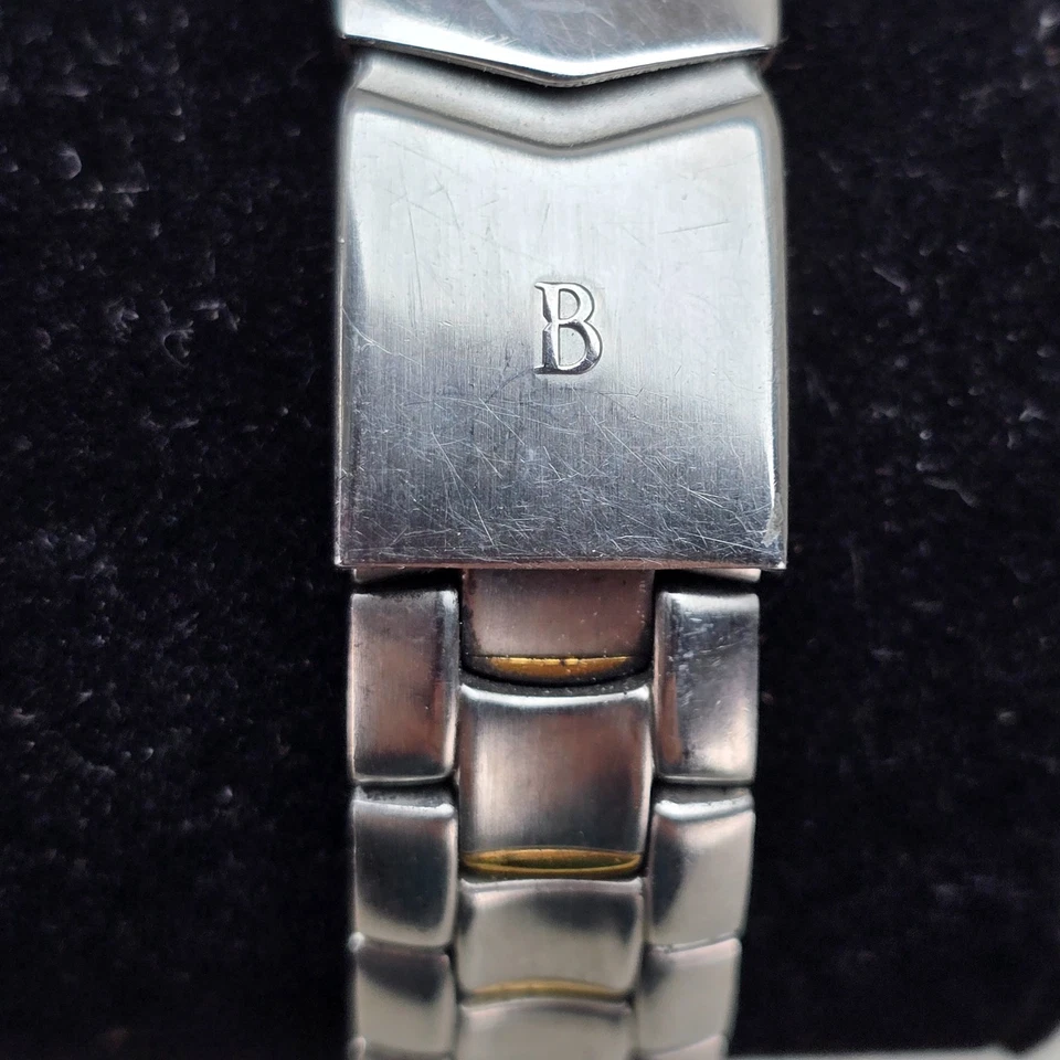 Bulova Marine Star Quartz Watch Black Dial Two Tone Womens New Battery -X1X - Image 4 of 4