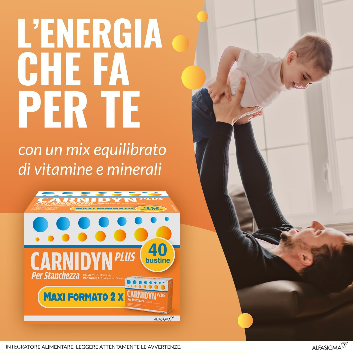 plus Integratore Alimentare Con Carnitina, Zinco E Vitamina B5, Supporto per Sta - 2