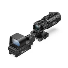 CVLIFE EagleFeather Multiple Reticle Red/Green Dot and Magnifier Combo, 40mm ...