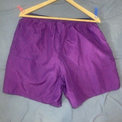 Umbro Men's XL Vintage Checkered Soccer Shorts Pink Blue USA