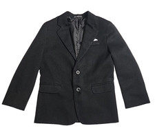 Boy's sz 6 black blazer or suit jacket handkerchief detail Formal party Wedding