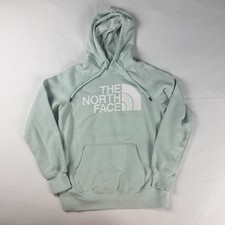 The North Face Women's Small Spell Out Pullover Hoodie Bluish Green