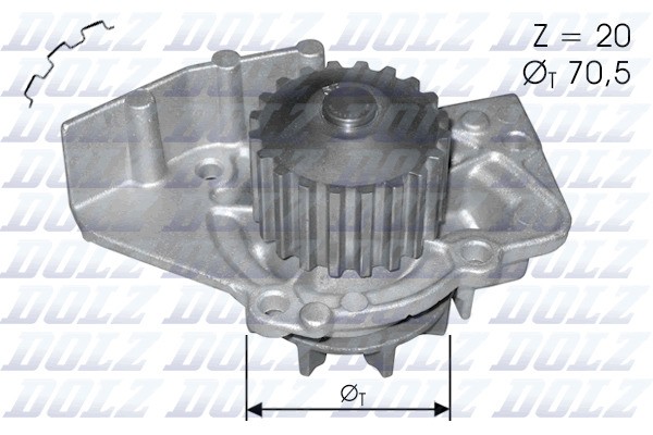 4x ✅Fits DOLZ C120 WATER PUMP PEUGEOT 806 2.0 99-, BOXER, EXPERT 2.0 ⭐UK Seller⭐