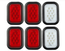 6pcs 5x3 Rectangle Led Stopturntailbrake Backup Reverse Truck Trailer ...