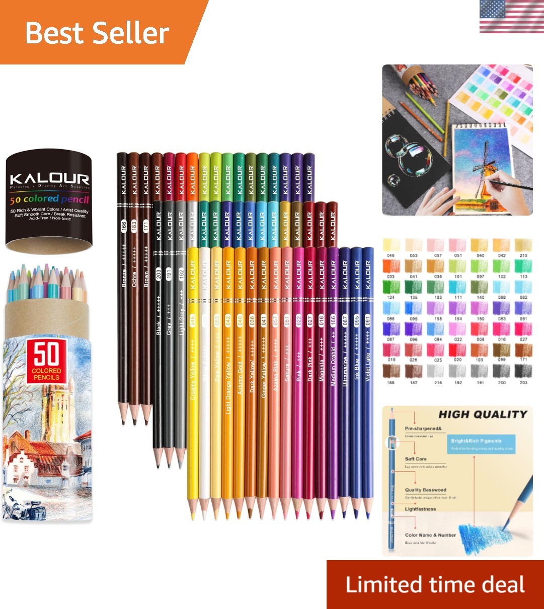 S - Set Of 50 Colors, Ideal For Blending & Layering