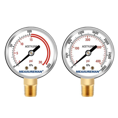 #ad Low and High Pressure Gauges for Acetylene Regulator 0 30 psi amp; 0 400 psi 2... $14.23