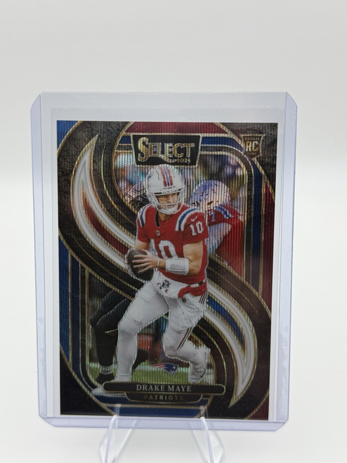2024 Panini Select - Premier Level Drake Maye #113 Tri-Color Prizm /249 (RC)