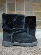Black Fur Boots - Size 6 - New