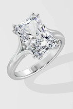 3Ct Radiant-Cut G/VS1 Lab Grown Diamond Solitaire Engagement Ring 14k White Gold