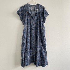 Terra Sky Dress Women 2X Blue Shirt Button Collared Mini Academia Preppy Piasley