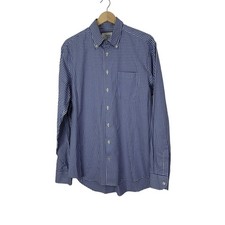 Charles Tyrwhitt Classic Fit Button Down Shirt Mens 16.5/38 Blue Gingham Check
