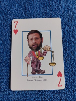 Harvey Pitt Card Wall Street Most Wanted Hero Decks Playing Card Chairman SEC