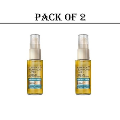 AVON Advance Techniques Absolute Nourishment Hair Serum- Argan Oil 1 oz X 2 CT