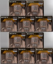  10 SONY Premium Gold MD MiniDiscs MDW80D 80mins w/Shock Absorbing Mechanism New