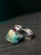Handmade Size 9 Solid 925 Silver Ruby Ring 5mm Band