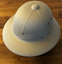 Vintage Military Safari Pith Sun Rigid Helmet Hat DSA-100-1863-8414-161-4773