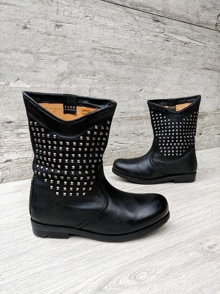 Women Palladium Boots Black Leather 38 #7RTV