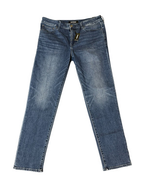 Express Jeans Slim Fit Jeans Mens 34x32 Dark Wash Blue Hyper Stretch Denim NWT
