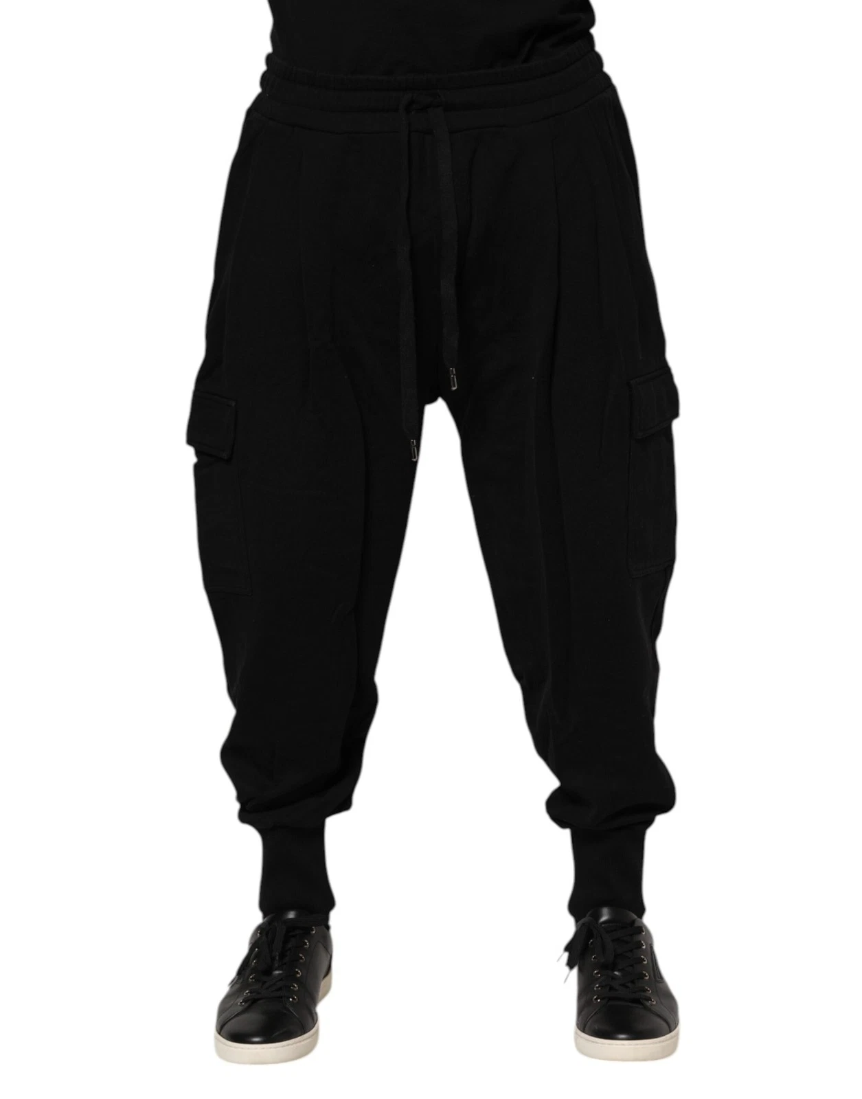 Dolce & Gabbana Black Cotton Logo Jogger SweatMen's Men's Pants