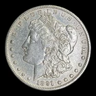 1891-S Morgan Silver Dollar XF