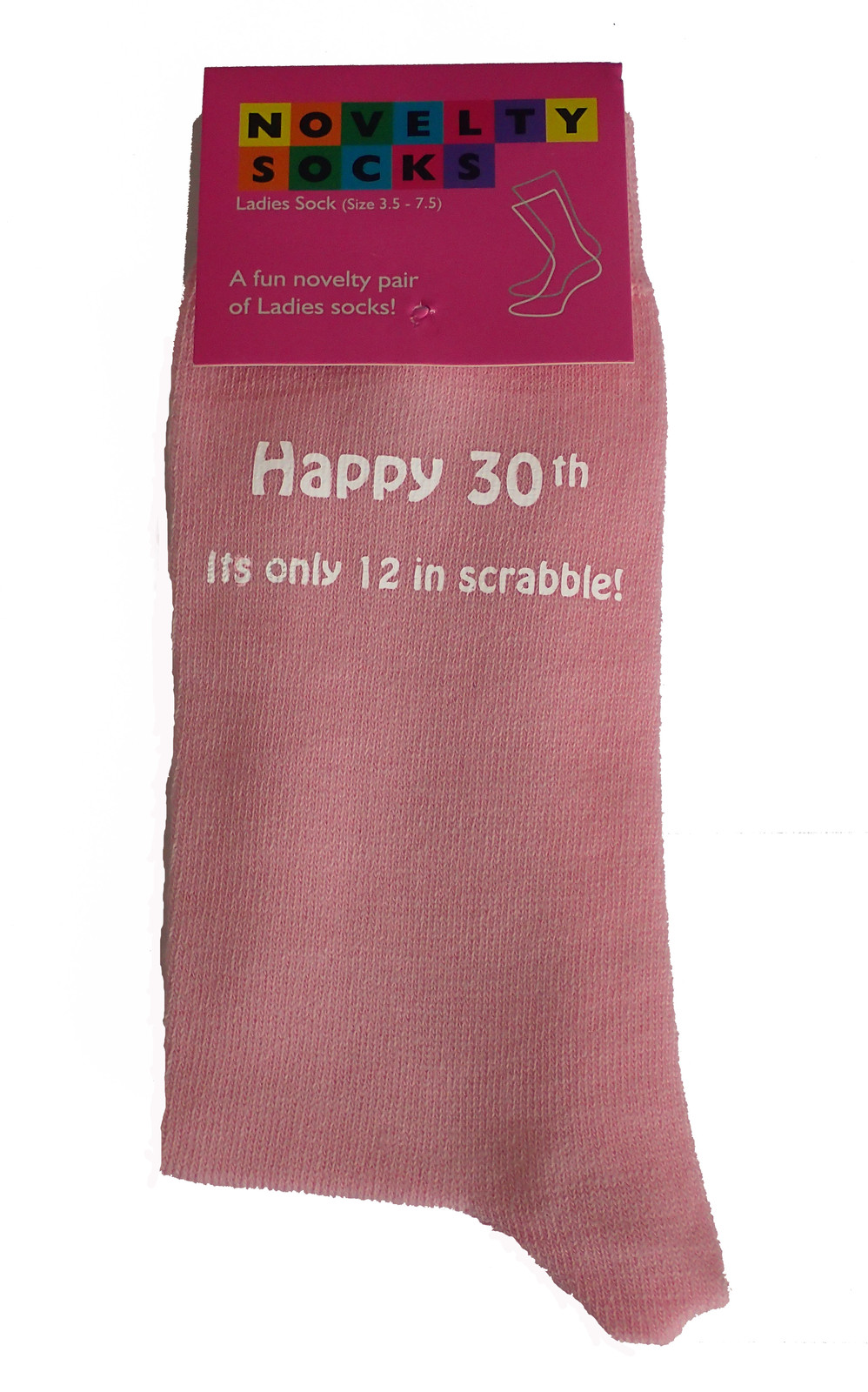 SAOLA Calzini rosa donna stampati Happy 30th its only 12 in regalo 30° compleanno