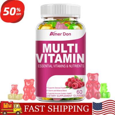 Nature s Nutrition Multivitamin Gummies for Adults-Biotin,Vitamin C,B12 - 60 PCS