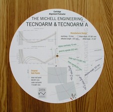 Goniometro allineamento cartuccia braccio giradischi Michell Tecnoarm & Tecnoarm A