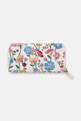 Cath Kidston purse large wallet Park Meadow zipped coin & cards purse