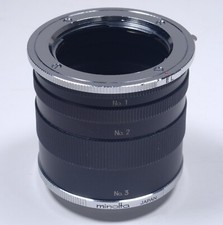 Minolta MD Mount Extension Tube Rings Vintage Photography Accessory