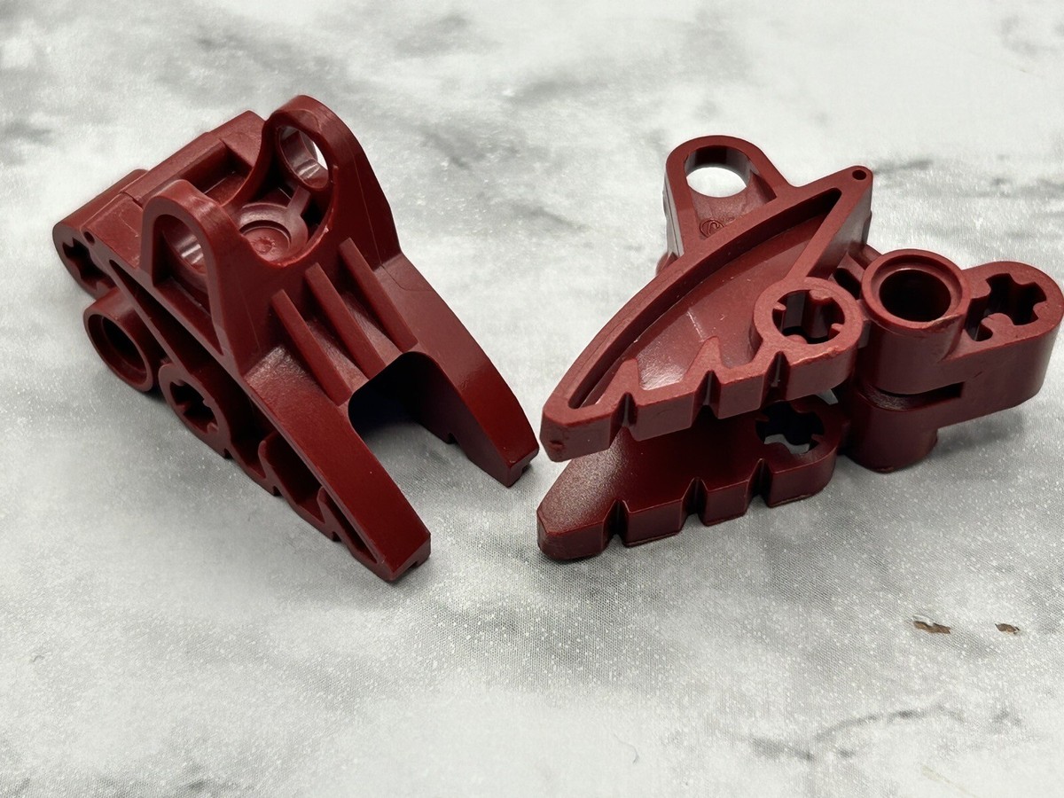 Lego Parts (2) ~ Dark Red Bionicle Foot w Ball Joint Socket 2 x 3